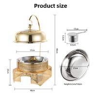 Nouveau Réchaud de Buffet Professionnel 8L en Acier Inoxydable Doré pour Traiteur, Mariages, Hôtels et Restaurants - Grande Capacité