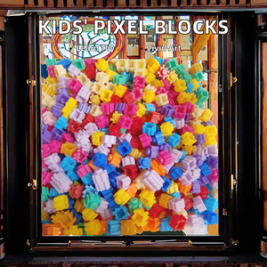 NOVAVOJO LG001 Bloques de Construcción de 8 mm, Rompecabezas de Figuras, 500 Piezas/Bolsa, Juguete Educativo Infantil de Dibujos Animados, Arte Pixelado Colorido, Venta al Por Mayor - Product Image 2