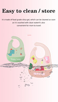 Bavoirs en silicone pour bébé de qualité alimentaire sans protection de l'environnement imperméables à l'eau faciles à nettoyer