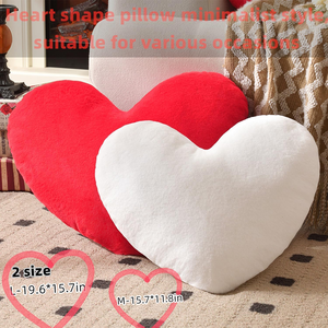 Girls Room Bed Ornament Soft Rainbow <strong>White</strong> <strong>Fluffy</strong> Case Heart Shape Cuddle Plushie Custom Home Decorative Throw <strong>Pillow</strong> - Product Image 3