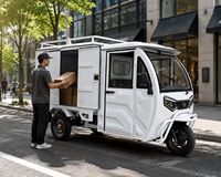 Triciclo Eléctrico de Reparto, Triciclo de Carga Cerrado para Entrega Urbana de Última Milla, Vehículo de Reparto Eléctrico, Triciclos Eléctricos