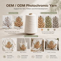 Fil chenille photochromique réactif aux UV haute ténacité, textile de mode pour pulls à couleur changeante, solution personnalisée OEM