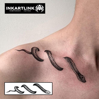 Autocollant de tatouage semi-permanent réaliste 3D Serpent rampant, longue durée 2 semaines (15 jours), art corporel pour hommes et femmes, poitrine, vente en gros