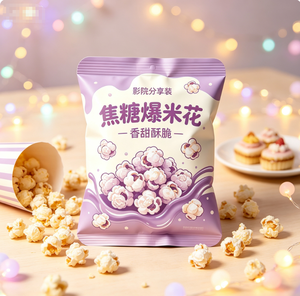 Bolsa <span class=keywords><strong>de</strong></span> Plástico para <span class=keywords><strong>Palomitas</strong></span> <span class=keywords><strong>de</strong></span> Maíz con Sellado Trasero, Impresión por Grabado Personalizada, Resistente a la Humedad, Grado Alimenticio, MOQ Bajo, Soporte Gratuito - Product Image 1