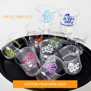 <span class=keywords><strong>Gobelet</strong></span> en <span class=keywords><strong>plastique</strong></span> PET PP transparent à fond rond en forme de U avec impression personnalisée du logo, jetable, 14 oz, 16 oz, avec couvercles rigides - Product Image 5
