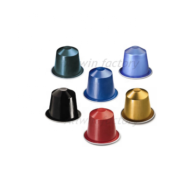 Оптовая продажа кофейных капсул Nespresso пустые алюминиевые кофейные капсулы с термогерметичными крышками для кафе