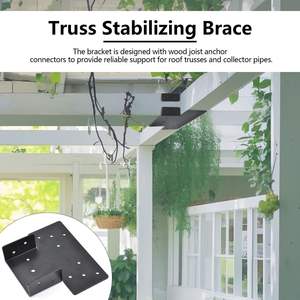 Conector en <span class=keywords><strong>T</strong></span> para Poste y Viga, Soporte de Techo Ajustable, Tapa para Poste, para Estructuras de Acero, Soporte para Madera - Product Image 5