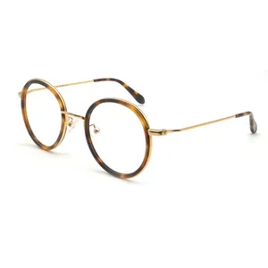 Italy Brand Wholesale Stainless Steel Fashion Man Prescription Glasses Frames