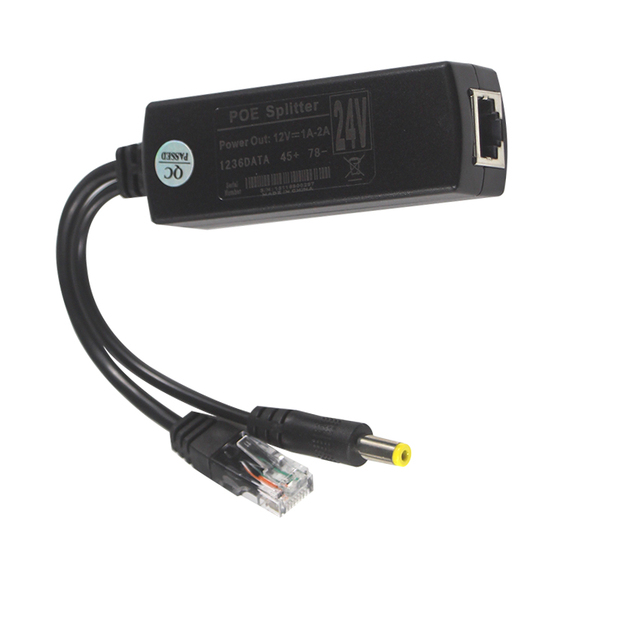 48volt Converter 12v 1a 2a Injector Switch Splitter Power 48V to 12V 1.2a Rj45 DC 5.5mm 2.1 Plug Poe