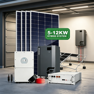 Système solaire hybride photovoltaïque au lithium pour l'alimentation domestique 5Kw 10Kw 15Kw 30Kw Kit complet hors réseau pour utilisation - Product Image 6