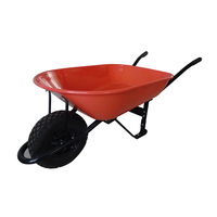 Brouette de chantier robuste 100L avec capacité de charge de 180 kg et roue pneumatique de 4.00-8 pouces