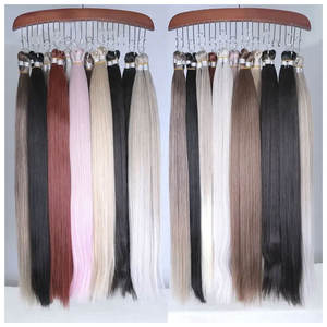 Vente de gros Extensions de cheveux de tressage synthétiques souples en crochet pour <span class=keywords><strong>Ariel</strong></span> Pony Hair Bundles droits brun ombre - Product Image 4