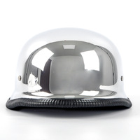 Casco de Motocicleta Retro Estilo M35 de la Segunda Guerra Mundial con Proceso de Galvanoplastia, Medio Casco