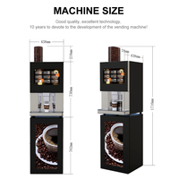 LE307A Distributeurs automatiques de café de table entièrement automatiques à service libre, avec café fraîchement moulu, directement de l'usine