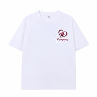 T-shirt personnalisé brodé avec motif cœur et empreinte de patte, texte personnalisé, cadeau et vêtement pour les amoureux des animaux
