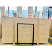 Dalles de travertin naturel taillées sur mesure MT STONE pour décoration extérieure, panneau mural en marbre beige, dalle de marbre travertin beige Rome