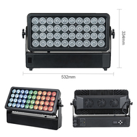 Projecteur mural LED RGBW 4-en-1 haute puissance 400W IP65 en aluminium DMX512 pour extérieur, façade de bâtiment, éclairage paysager et scène