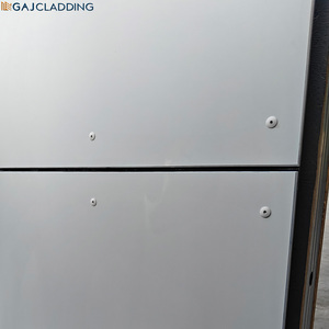 Revestimiento de Pared Exterior Moderno Resistente a Impactos con Acabado Inspirado en Metal, Sistema de Muro Cortina con Remaches Expuestos - Product Image 1