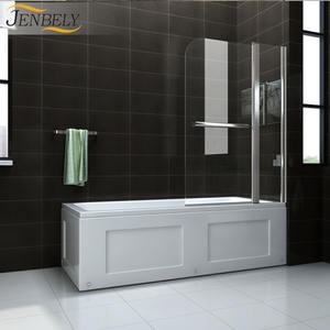 <span class=keywords><strong>Mampara</strong></span> de Ducha Moderna sin Marco, Plegable y Deslizante de 6 mm, <span class=keywords><strong>con</strong></span> Cubierta de Aluminio ABS y Pantalla de Ducha de 6 mm para Baños de Hoteles - Product Image 2