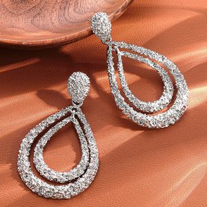 Mode Vintage boucles d'oreilles pour femmes grande déclaration géométrique métal boucles d'oreilles à la mode boucles d'oreilles bijoux accessoires - Product Image 1