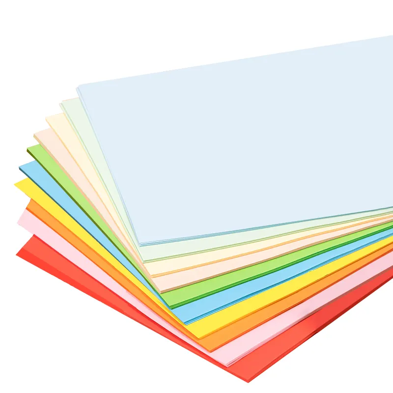 Imprimante papier couleur a4 copie origami carte de nom de siège 80g papier découpé 10 couleurs mélange maternelle enfants bureau