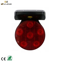 Luz de Advertencia Solar IP66 Impermeable con 6 LED y Modos de Destello Alternado y Sincronizado