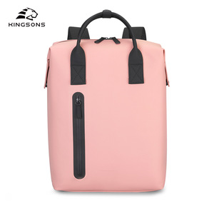 Kingsons Laptop Backpack Water Resistant Lightweight Durable Women's Everyday Use Solid Color Handle Design - Product Image 2
