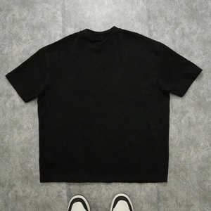 Camiseta Oversize de Streetwear con Hombros Caídos, Estampado Gráfico de Joyería de Diamantes con Gesto de Mano Hip Hop 'Code of Silence', Estilo Vintage Lavado - Product Image 4