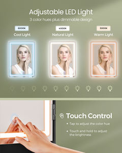 <span class=keywords><strong>VASAGLE</strong></span> table de maquillage avec miroir à <span class=keywords><strong>led</strong></span> noir <span class=keywords><strong>coiffeuse</strong></span> multifonctionnelle avec prise maquillage vanité avec lumière - Product Image 3