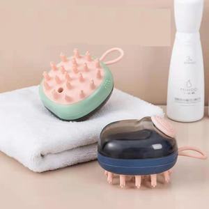 Brosse de massage multifonction en silicone pour le cuir chevelu et les cheveux des bébés, idéale pour la maison et les voyages, avec distributeur de shampoing - Product Image 6