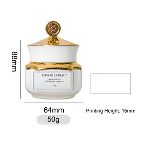 30g 50g Wholesale Gold Lid Luxury Jars For Cream Glass Jar For Face Cream Eco Friendly Cream Jar