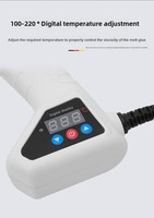 Pistolet à colle thermofusible à affichage numérique électrique, contrôle de la température, matériau plastique, modèle MSD 68950, qualité industrielle, buse en cuivre