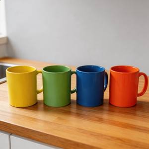 Artículos Promocionales de Cerámica China, Taza de Gres Blanca/Roja/Amarilla Lisa de 11 oz, Marca Shandong Harvit, Taza de Café al por Mayor - Product Image 2