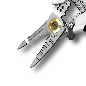 Multi Functional 7 Inch Stainless Steel <b>Wire</b> <b>Stripper</b> For Cutting Stripping Winding Crimping Splitting And Shaving <b>Wires</b> - Product Image 1