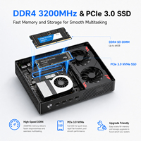 Mini PC para Juegos, Intel Core I9 9900T, GTX 1660S 6G, DDR4 64GB, NVMe, SATA, Doble LAN, Mini PC para Oficina y Juegos Ligeros