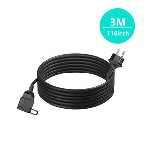 Cable de extensión impermeable EU 16A 250V 4000W con enchufe Schuko Cable de extensión resistente al aire libre <span class=keywords><strong>para</strong></span> jardín, <span class=keywords><strong>camping</strong></span>, herramientas - Product Image 3