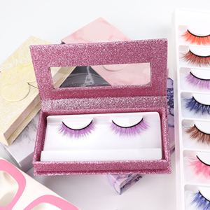 BXC 5d 3d false mink eyelashes synthetic colorful eyelashes private label custom box eyelash color - Product Image 4