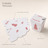 Boîte en papier pliable de 16 oz, personnalisée, jetable, pour plats à emporter, contenants alimentaires pour nouilles, pour les restaurants
