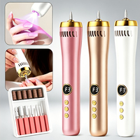 Stylo à ongles portable 3 en 1, perceuse à ongles électrique avec lampe de durcissement UV et aspirateur à poussière pour salon et manucure à domicile