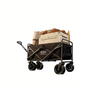 Beank <b>Foldable</b> Beach <b>Cart</b> 300L 8-Inch Wheels Large Capacity Outdoor Camping Travel Trailer for 4 Person - Product Image 1