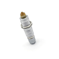 Connecteur circulaire auto-bloquant série B 00B 2P mâle/femelle, contacts en or, boîtier en cuivre, étanche IP50, connexions de fils