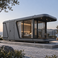 Kit de maison préfabriquée moderne en conteneur d'acier modulaire portable de 20 pieds et 40 pieds avec salle de bain