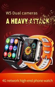 W5 4G tam frekans GPS izci çocuklar akıllı telefon saati cevap çağrı kare tasarım IOS uyumlu erkek kız öğrenme çocuk - Product Image 2