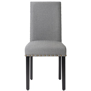 Ensemble de chaises de salle à manger avec dossier haut clouté et revêtement en tissu pour salon et salle à manger - Product Image 3