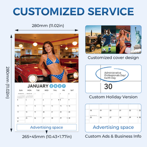 <span class=keywords><strong>Calendario</strong></span> de Pared Personalizado al por Mayor con Paisajes Famosos del Mundo y Monumentos Nacionales, Plan para Días Festivos de Múltiples Países, <span class=keywords><strong>Calendario</strong></span> Promocional - Product Image 3