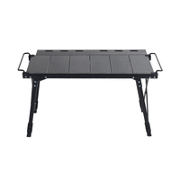 Table de pique-nique/camping/barbecue pliante en aluminium, légère, réglable en hauteur, moderne, pour l'extérieur, vente chaude, OEM