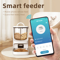 Comedero automático inteligente para mascotas con WiFi, doble compartimento, capacidad para seis tazones, control inteligente y carga, de plástico, gran capacidad (litros)