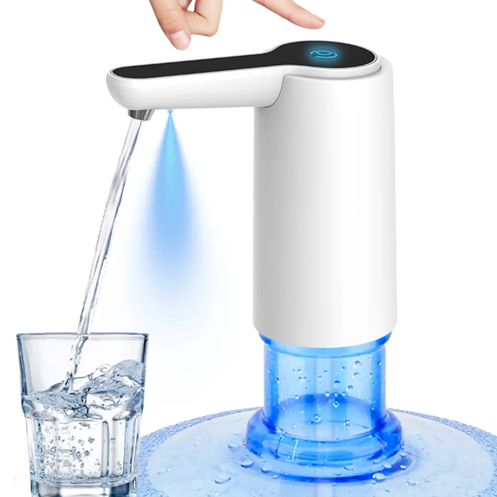 Night Light Rechargeable 20L Bottled Drinking Water Outdoor Standing Bottom Load Electric Portable Water Dispenser Pump