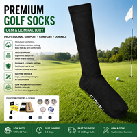 Chaussettes de golf tricotées sur mesure avec logo ODM, chaussettes en coton respirantes et confortables pour femmes