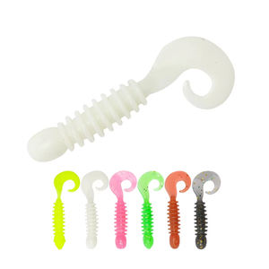 Señuelos de cebo de plástico blando con cola rizada, 35mm, 0,35G, 20 piezas, ultrapequeños, pequeños, pequeños, Macro, señuelos suaves, plantillas, Mini Jigging, novedad - Product Image 1